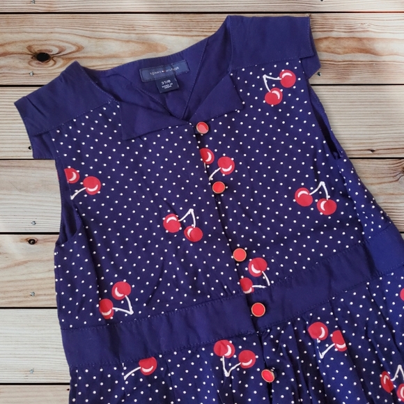 🎉🥳HP 1/6/23✨️Tommy Hilfiger 2pc Cherry Polka Dot Dress - Picture 3 of 5